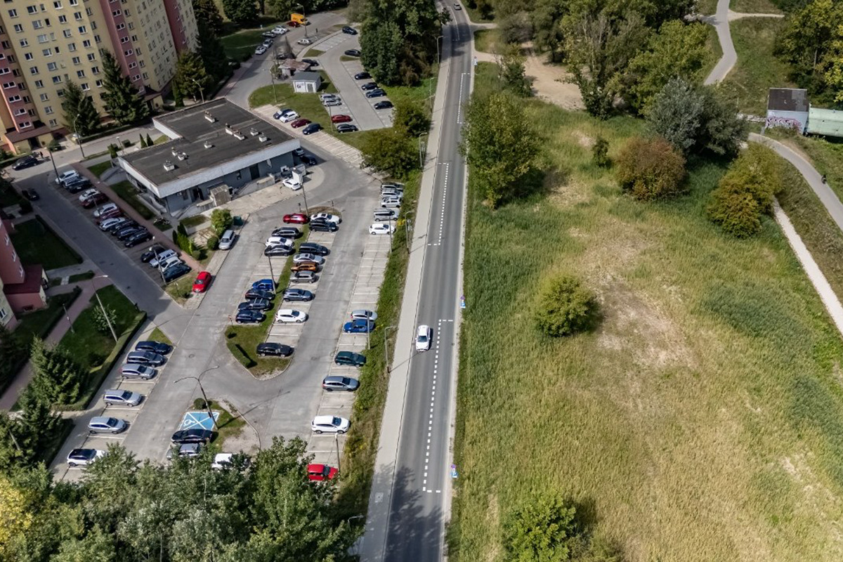 zdjęcie z lotu ptaka ul. Lasówka i okolicy